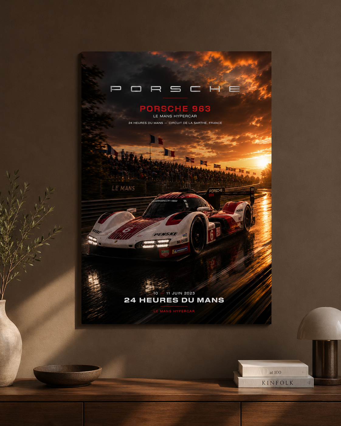 Porsche 963 Le Mans Poster | Racing Hypercar Wall Art | 24H Le Mans Print