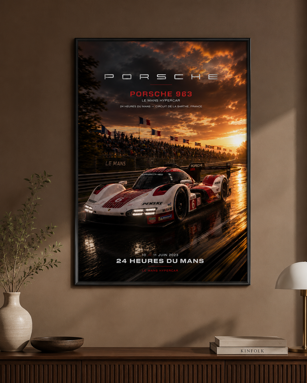 Porsche 963 Le Mans Poster | Racing Hypercar Wall Art | 24H Le Mans Print