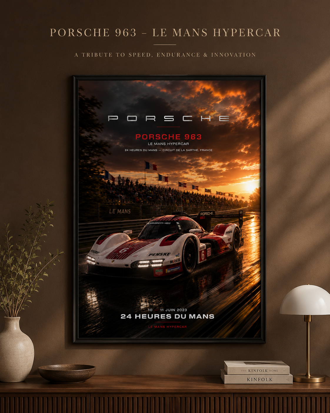 Porsche 963 Le Mans Poster | Racing Hypercar Wall Art | 24H Le Mans Print