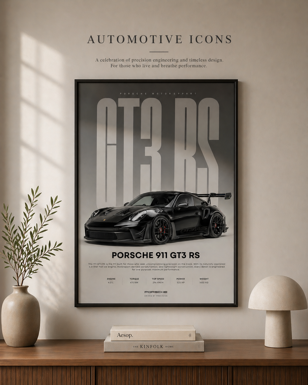 Porsche 911 GT3 RS Wall Art Print | Premium  Automotive Poster