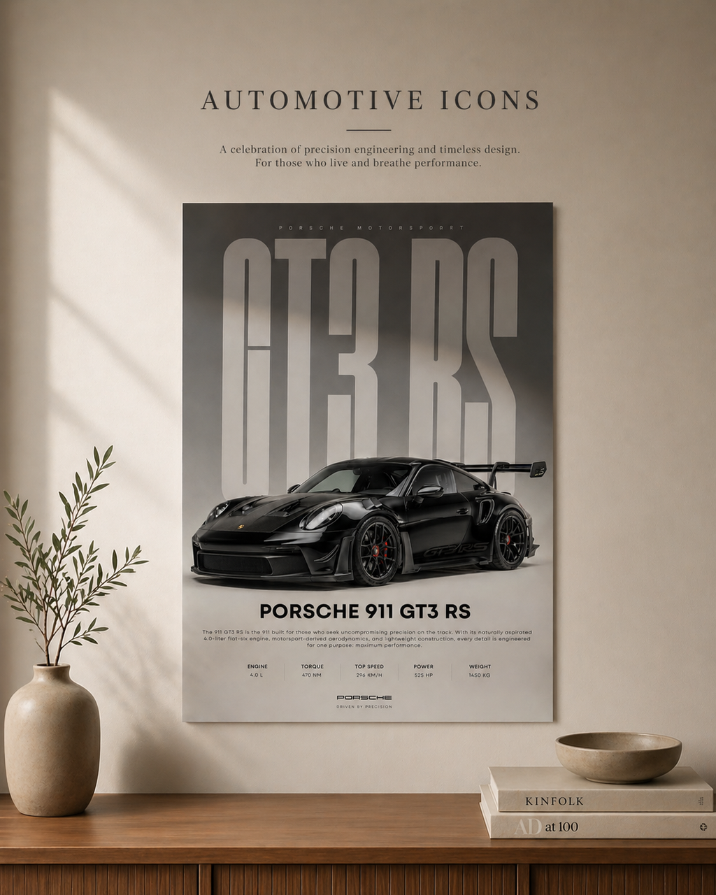 Porsche 911 GT3 RS Wall Art Print | Premium  Automotive Poster