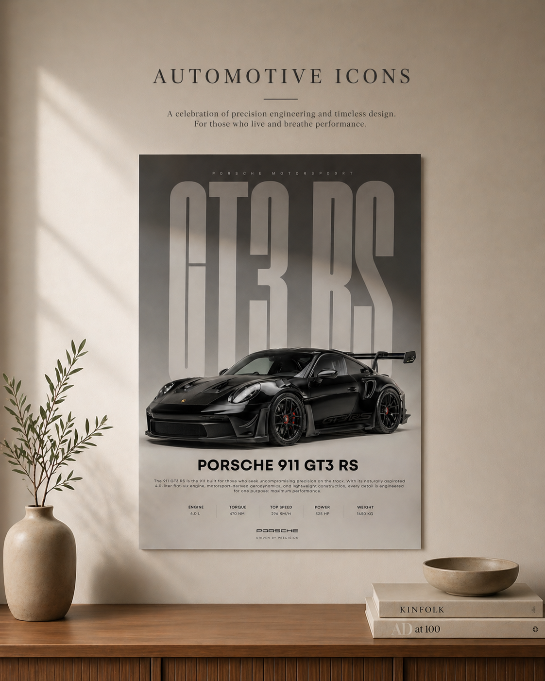 Porsche 911 GT3 RS Wall Art Print | Premium  Automotive Poster