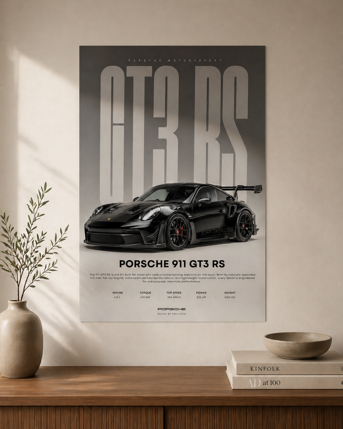 Porsche 911 GT3 RS Wall Art Print | Premium  Automotive Poster