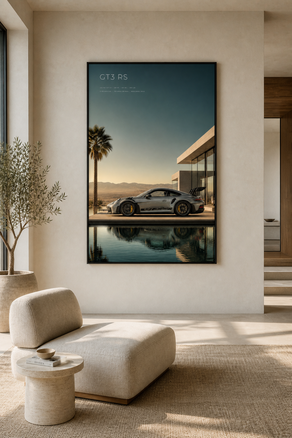 Porsche GT3 RS Wall Art Print | Villa Lifestyle Automotive Poster