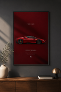 FERRARI SF90 Stradale Wall Art Print | Red Ferrari Poster