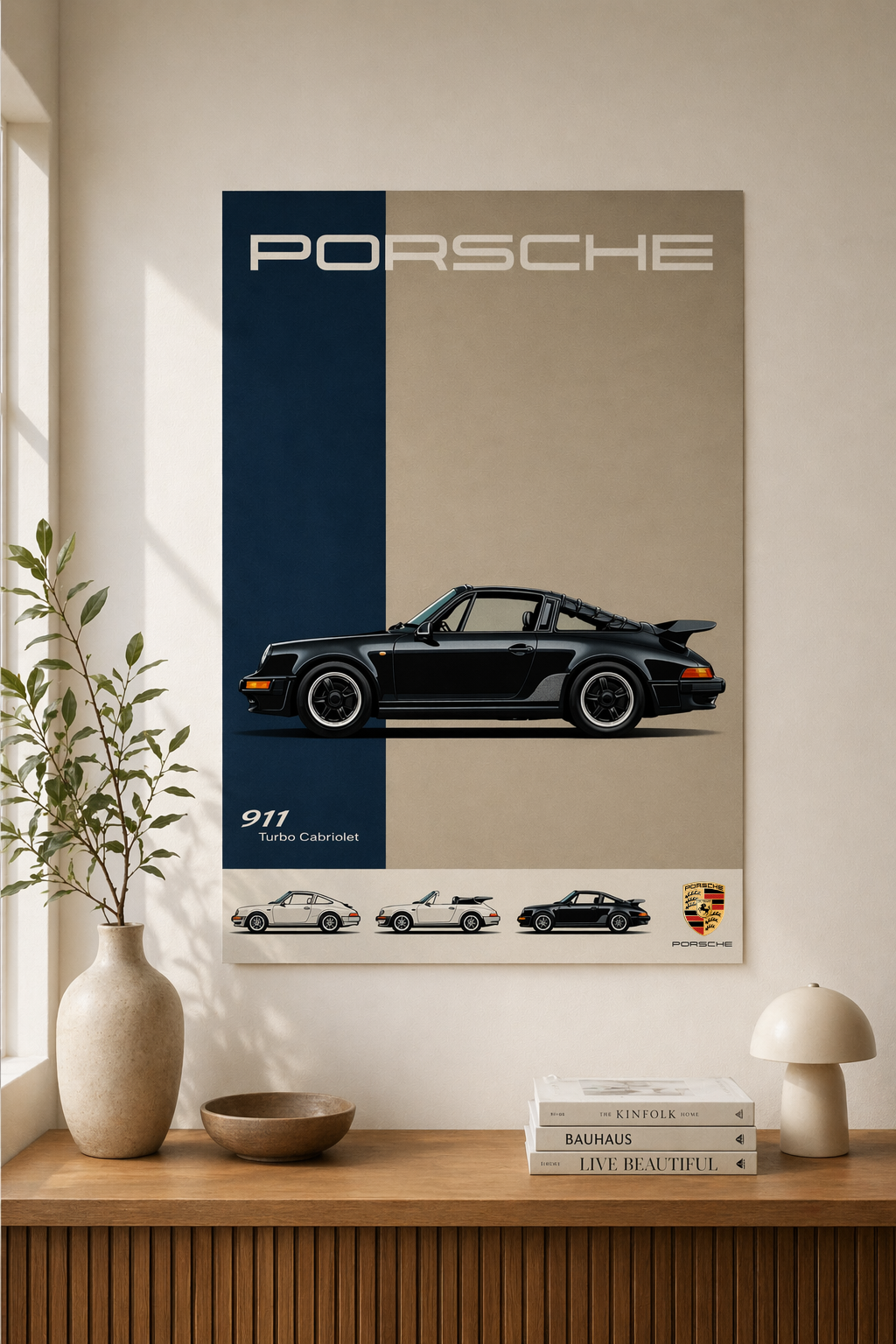 Porsche 911 1969 Vintage Poster | Swiss Archive Wall Art | Classic Car Print